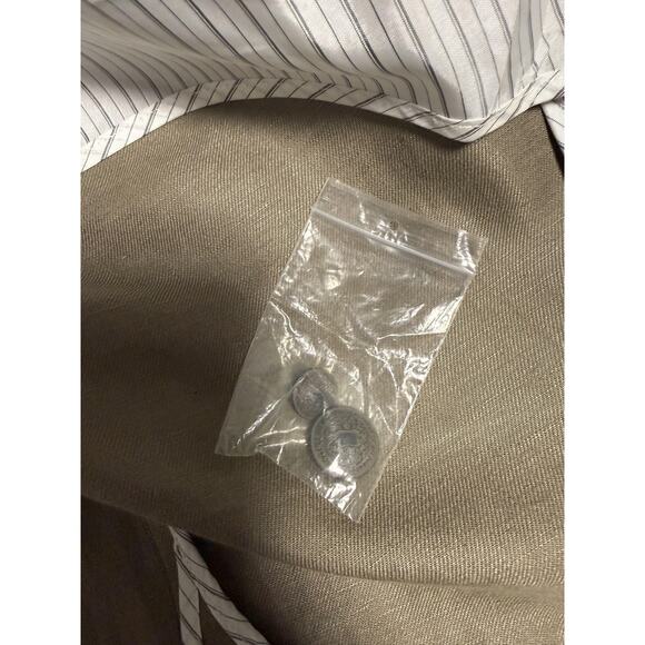 John Varvatos USA Blazer Mens 46 Khaki Linen Luxe Two Button Notch Lapel Jacket - Picture 11 of 16